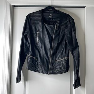 Custom Hand painted Faux Leather Jacket